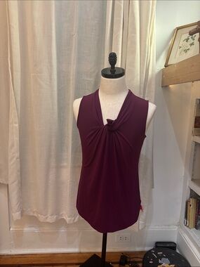 Banana Republic Sleeveless Twist Knot Camisole in Plum
